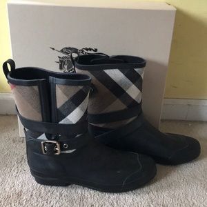 Burberry rain boots